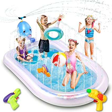 Photo 1 of BASBE Splash Pad Inflatable Sprinkler Pool Swimming Pool for Kids Outdoor Sprinklers Water Toys for Backyard Yard Play