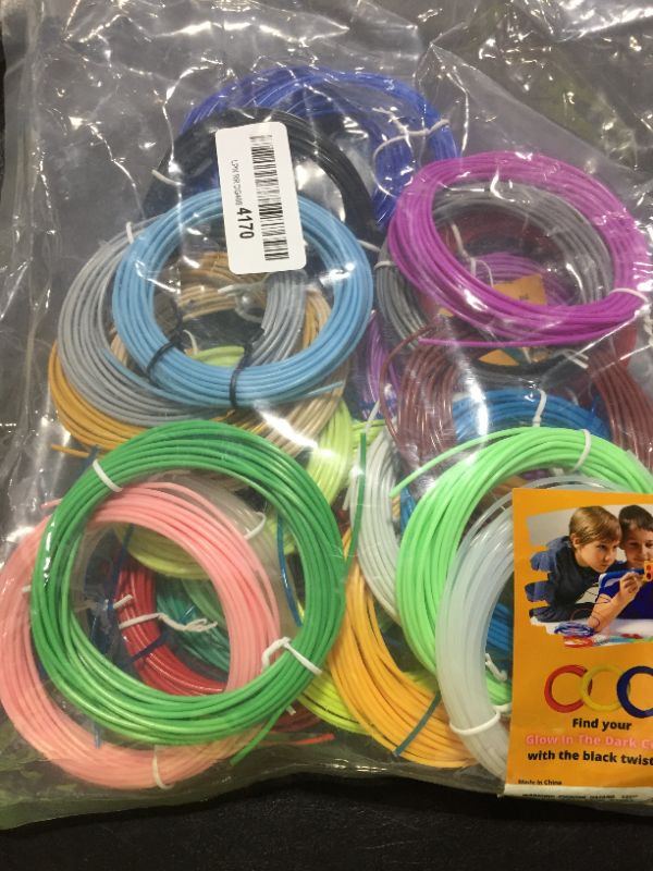 Photo 2 of 28 Colors, 3 Colors Glow in The Dark, Extra Long 3D Pen /Printer Filament 560 Feet, Premium PLA , Each Color 20 Feet, Bonus 100 Stencils Ebook Included by So Nice