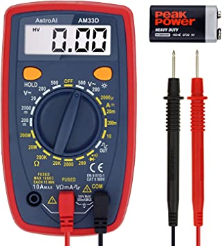 Photo 1 of  Multimeter 2000 Counts Digital Multimeter with DC AC Voltmeter and Ohm Volt Amp Tester ; Measures Voltage, Current, Resistance; Tests Live Wire, Continuity