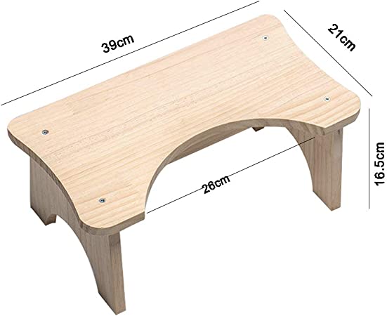 Photo 1 of Bamboo Toilet Stool Potty Step Stool Squat for Bathroom with Anti Slip Pads Need to Install