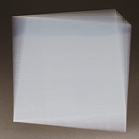 Photo 1 of 16PCS 6 Mil Blank Mylar Stencil Sheets,12 X 12 Inch Clear Plastic Sheets, Clear Acetate Sheets for Cricut Crafts, Clear Plastic Sheets for Crafts and Cutting Machine (6 Mil)
