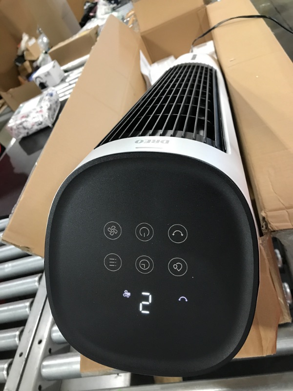 Photo 2 of Dreo Evaporative Air Cooler, 40" Tower Fans that Blow Cold Air, Cooling Fan with 80° Oscillating, Ice Packs, Touch and Remote Control, 3 Modes, 3-Speed Quiet Floor Fan, White, Large, DR-HEC001-N
