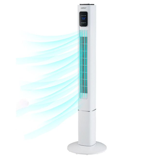 Photo 1 of Portable 48 Inch Oscillating Standing Bladeless Tower Fans with 3 Speeds Remote Control