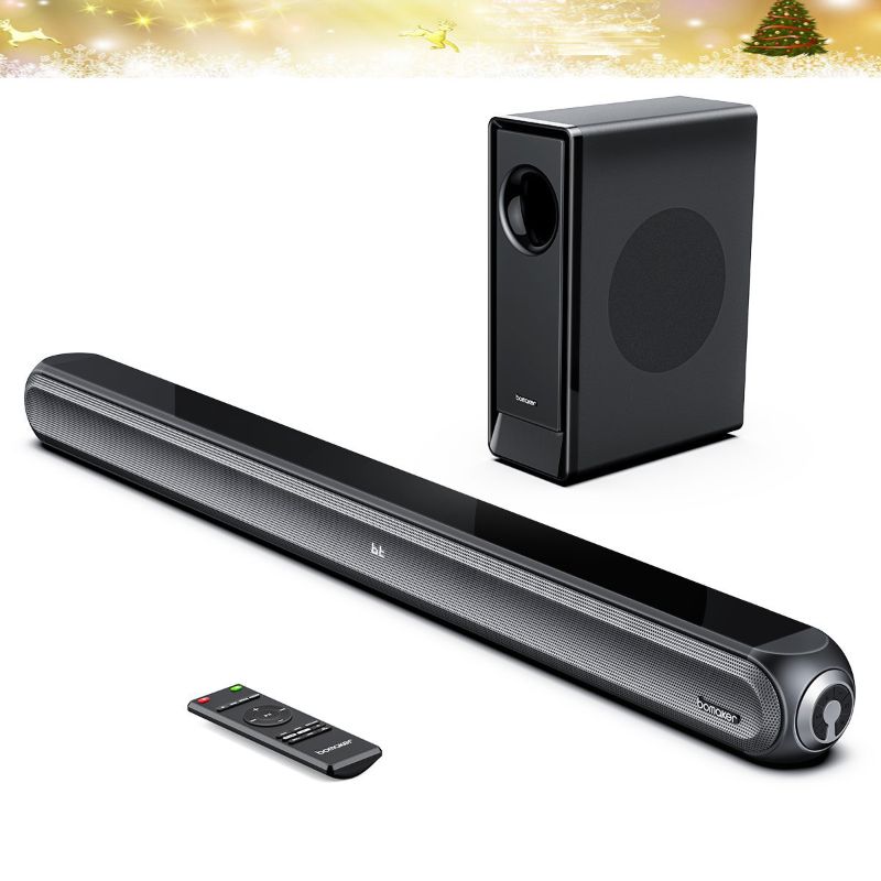 Photo 1 of Bomaker Njord II Soundbar, 240W Powerful Output & 120W Surging Bass, 6 + 2 Equalizer Modes with 360°Cinematic Surround Sound for Dolby Audio
