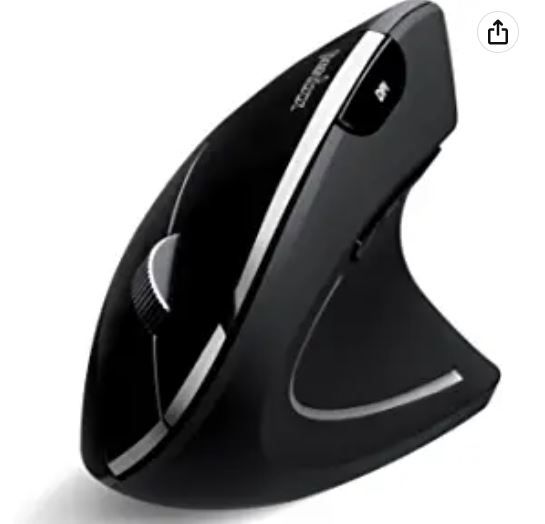 Photo 1 of Bluetooth Vertical Mouse - Wireless 3-in-1 Multi-Device Technology - Travelling Carry Bag - Black - Right Handed