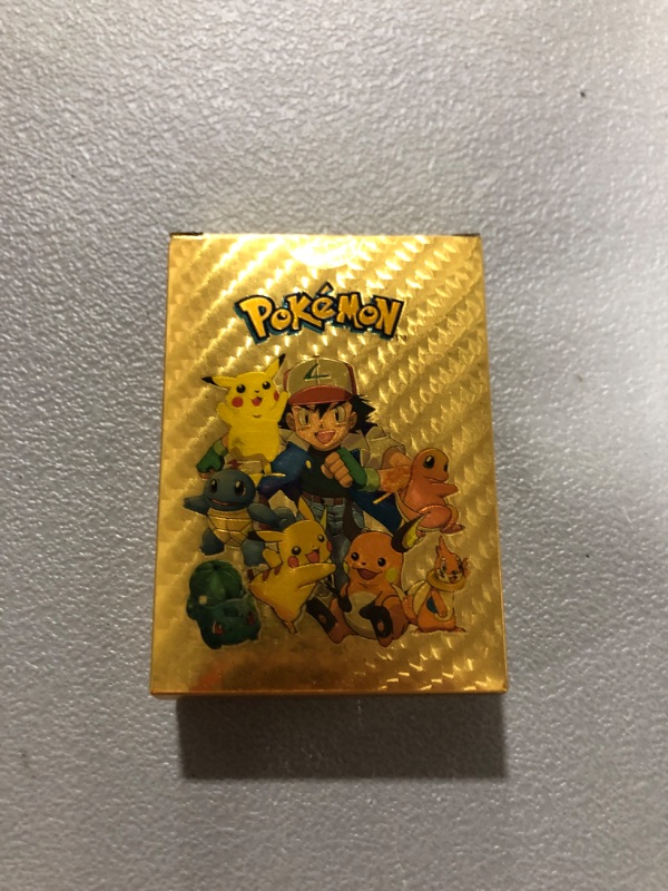 Photo 3 of 55 Pcs Poke Gold Vmax Assorted Cards Golden Card Deck Box Including GX V Series Vmax Rare for Kids, Collectors
