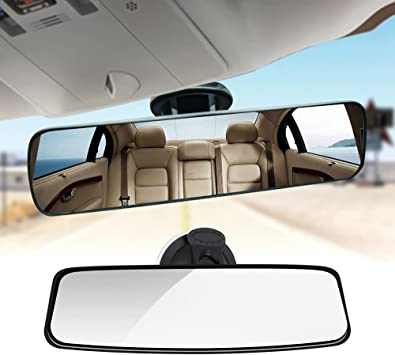 Photo 1 of Alpha Rider Rear View Mirror with Suction Cup, Universal Interior Anti Glare HD Rearview Mirror For Most Cars Truck SUVs Motorhomes & Boats (9.45'')