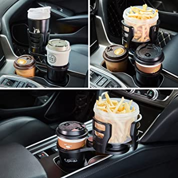 Photo 1 of 2 in 1 Multifunctional Car Cup Holder Expander Adapter with Adjustable Base