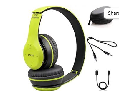 Photo 1 of SPOY P47 Wireless Bluetooth Headphones 5.0+EDR with Volume Control, HD Sound and Bass, Mic - Green