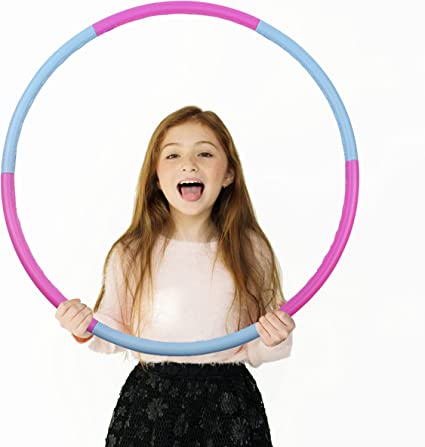 Photo 1 of Beakabao Exercise Hoops Set for Kids(6 Parts), Weight and Size Adjustable Detachable Fitness Toys, Suitable for Gymnastics, Dance, Party, Games and Pet Training, 29 Inches