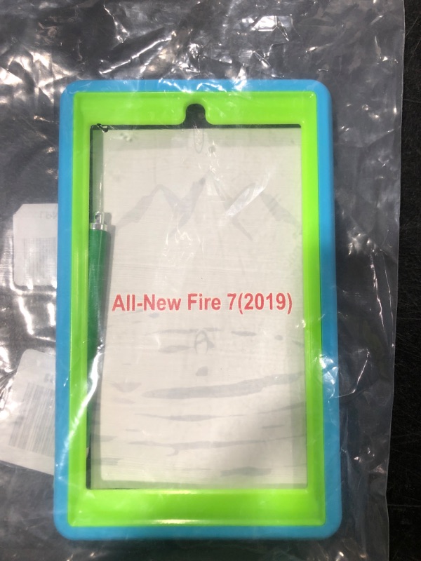 Photo 1 of All- New Fire 7 (2019) Tablet case- Blue and green