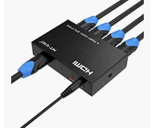 Photo 1 of HDMI Splitter 1 in 4 Out, MT-ViKI 1x4 Power HDMI Splitter 4 Ports w/AC Adapter, 4Kx2K@30Hz 3D Full HD Distributor for PS4 Fire Stick HDTV