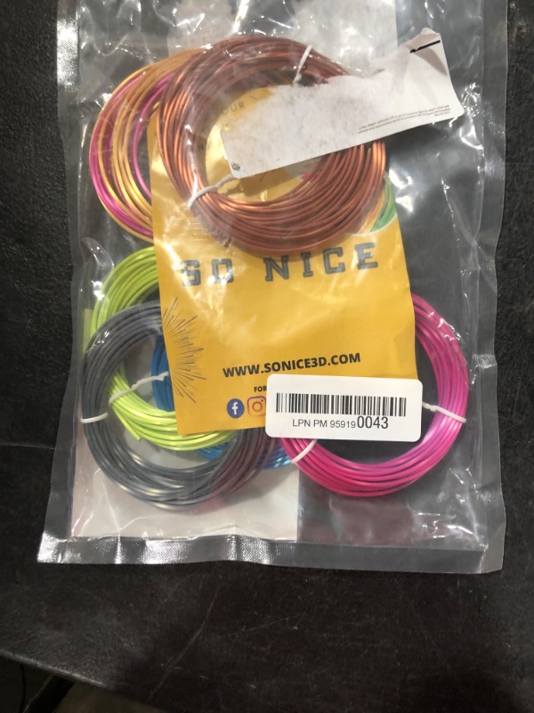 Photo 2 of 6 Double Colors, 2 Colors in 1 Filament, Extra Long 3D Pen /Printer Filament 120 Feet, Premium PLA, Each Color 20 Feet, Bonus 100 Stencils Ebook Included by So Nice