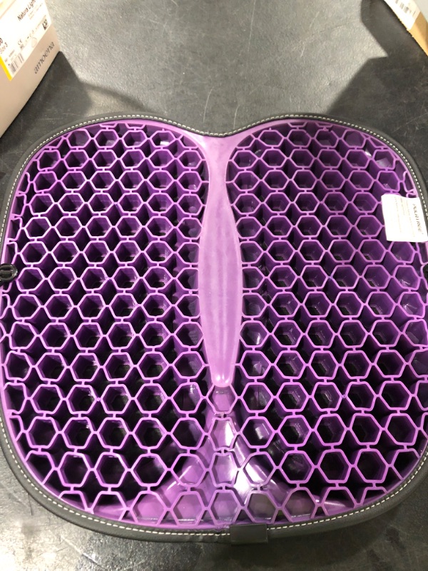 Photo 1 of Gel Seat Cushion for Long Sitting- Purple Gel Seat Cushion with honeycomb design