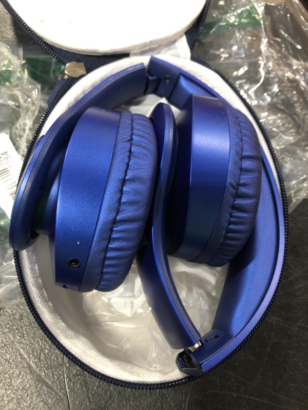 Photo 2 of Bluetooth Headphones Wireless,TUINYO Over Ear Stereo Wireless Headset 40H Playtime with deep bass, Soft Memory-Protein Earmuffs, Built-in Mic Wired Mode PC/Cell Phones/TV-Dark Blue