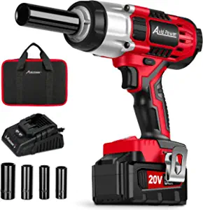 Photo 1 of AVID POWER Cordless Impact Wrench, 1/2 Impact Gun w/ Max Torque 330 ft lbs (450N.m), 20V Impact Driver Kit w/ 3.0A Li-ion Battery, 4 Pcs Drive Impact Sockets and 1 Hour Fast Charger, Electric