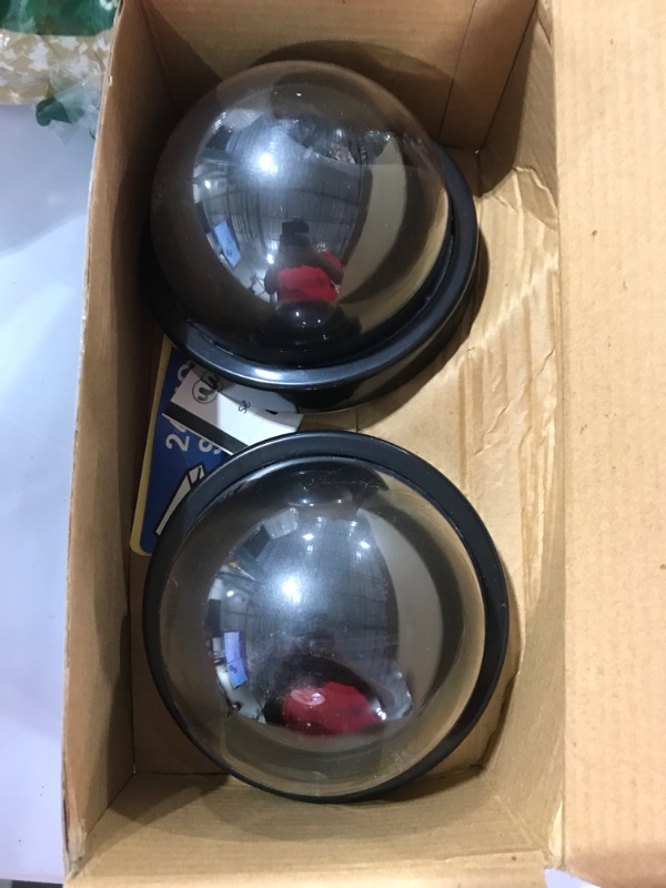 Photo 2 of WALI Dummy Fake Security CCTV Dome Camera with Flashing Red LED Light with Security Alert Sticker Decals (SD-2)