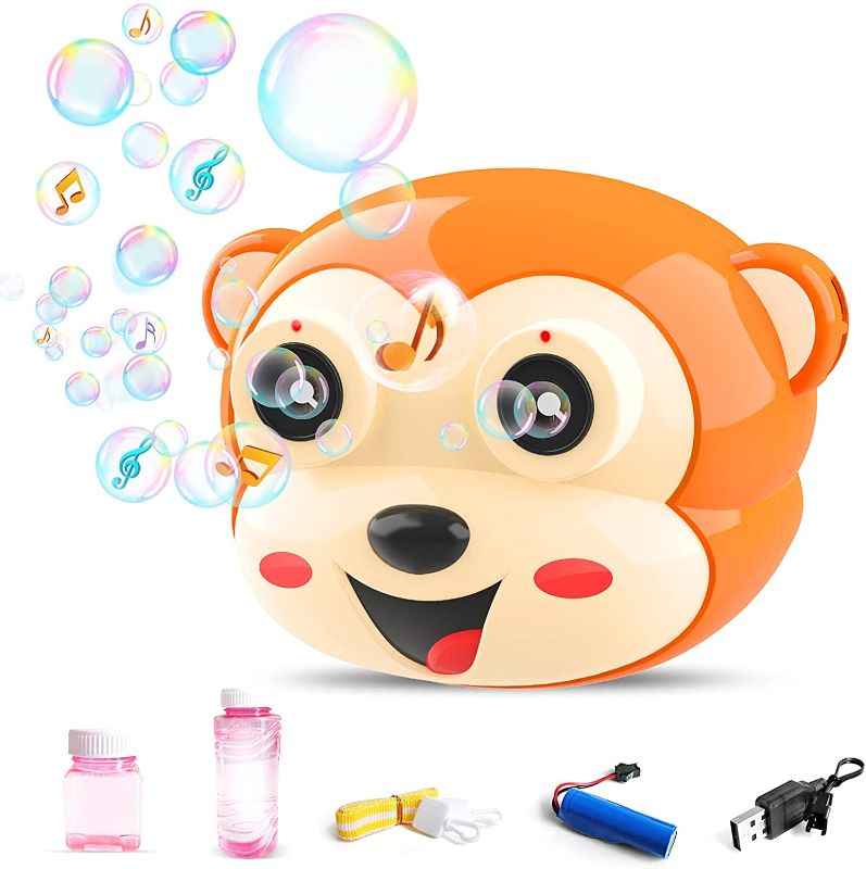 Photo 1 of Bubble Machine for Toddlers 1-3, Kimiangel Automatic Rechargeable Bubble Blower Maker with Solutions for Kids, Outdoor/Party/Wedding/Birthday/Gifts for Girls and Boys

