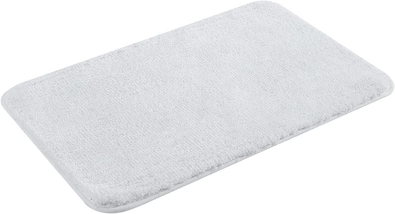 Photo 1 of Corlap Bathroom Rug Non Slip,Bath Mat Bathroom,Ultra Soft Cozy Water Absorbent Resistant,Thick Shaggy Shower Rug Mat,Plush Microfiber Rugs,Machine Wash,Bathtub Bedroom Floor Carpet (White, 16"x24")
