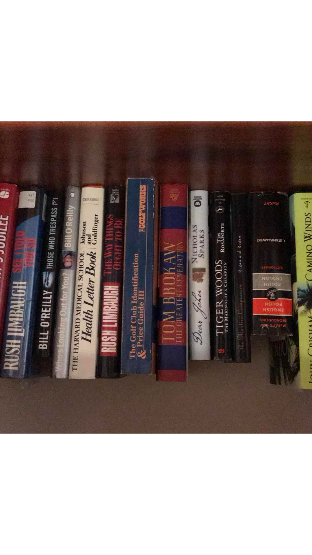Photo 1 of CONTENTS OF SHELF (BOOKS W VARIOUS TITLES/AUTHORS)