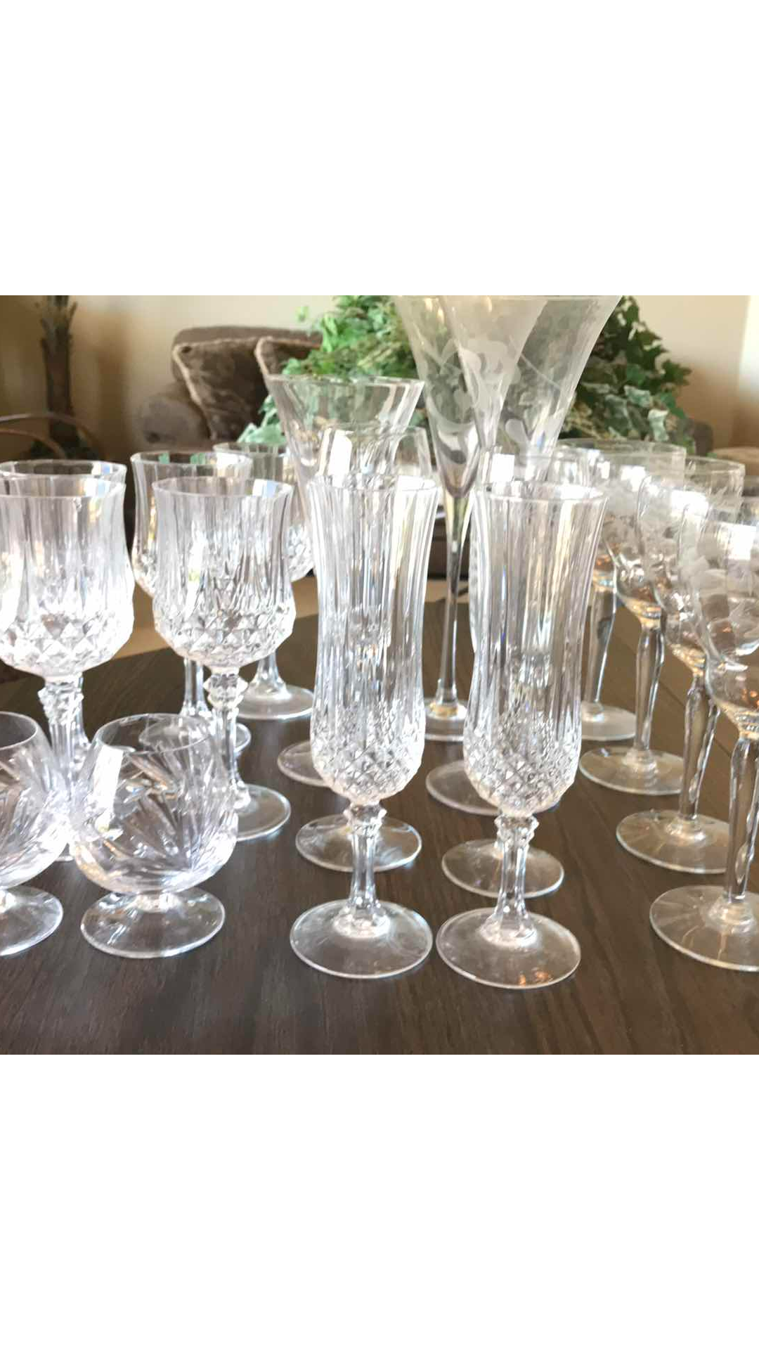 Photo 1 of ASSORTED CRYSTAL STEMWARE