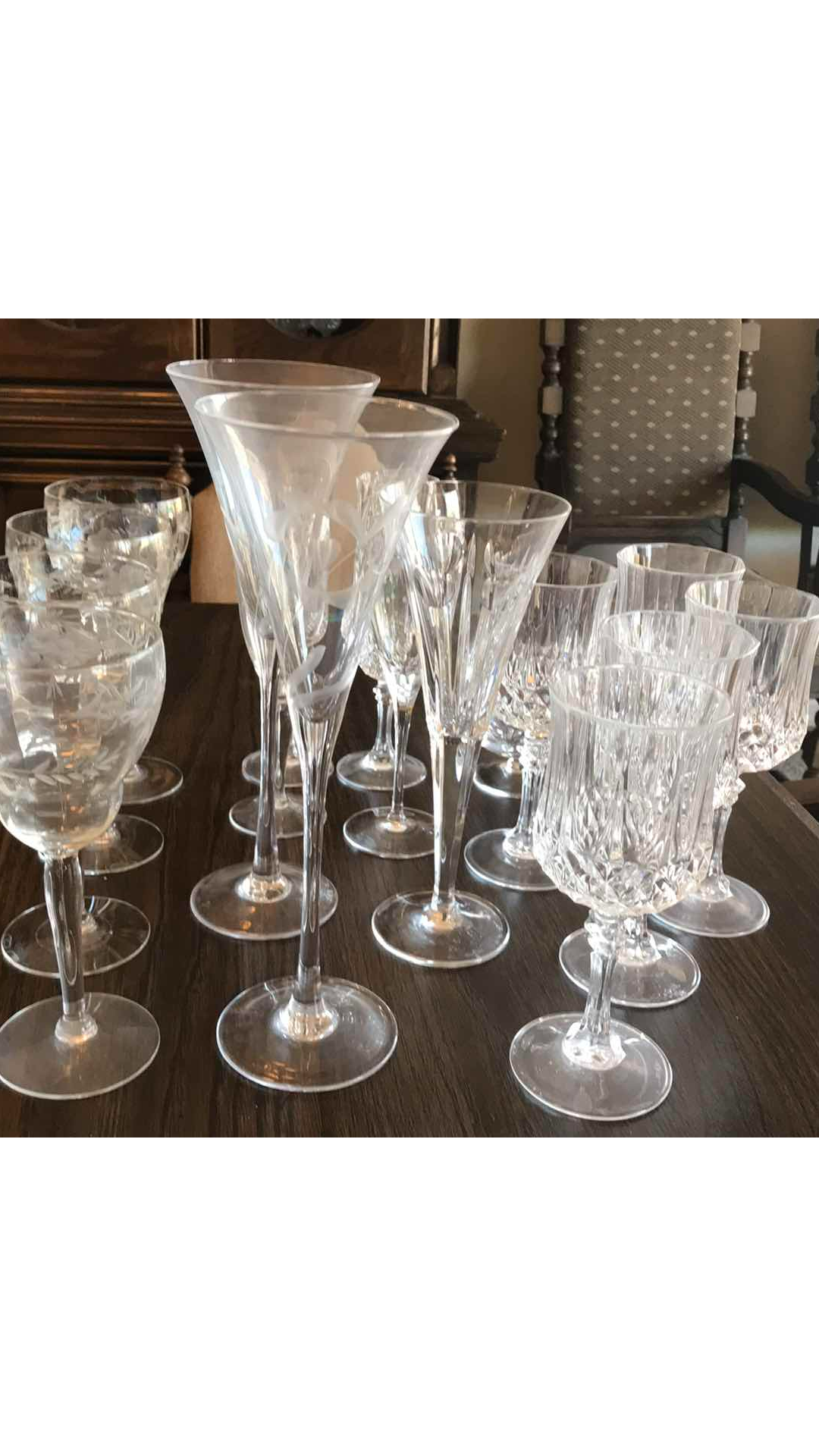 Photo 2 of ASSORTED CRYSTAL STEMWARE