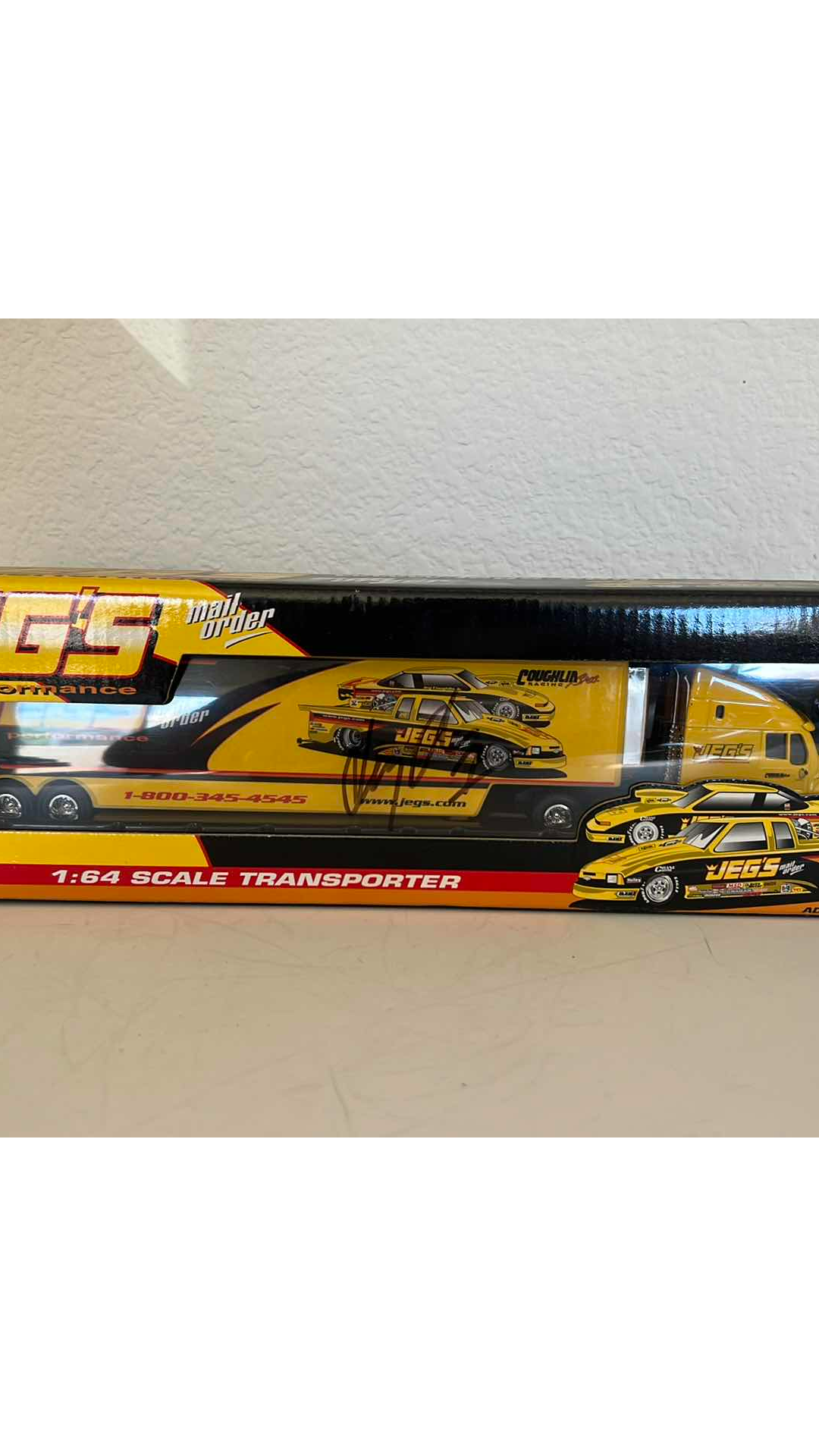 Photo 2 of SIGNED JEGS HIGH PERFORMANCE 1:6 SCALE TRANSPORTER TRAILER 1999 LIMITED EDITION COLLECTIBLE MODEL CAR