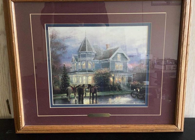 Photo 1 of THOMAS KINKADE “CHRISTMAS MEMORIES” 23” X H 19”