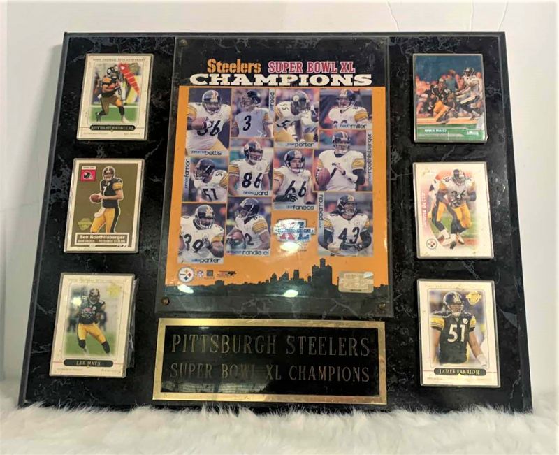 Photo 1 of PITTSBURGH STEELERS SUPER BOWL PLAQUE 18” x 15”