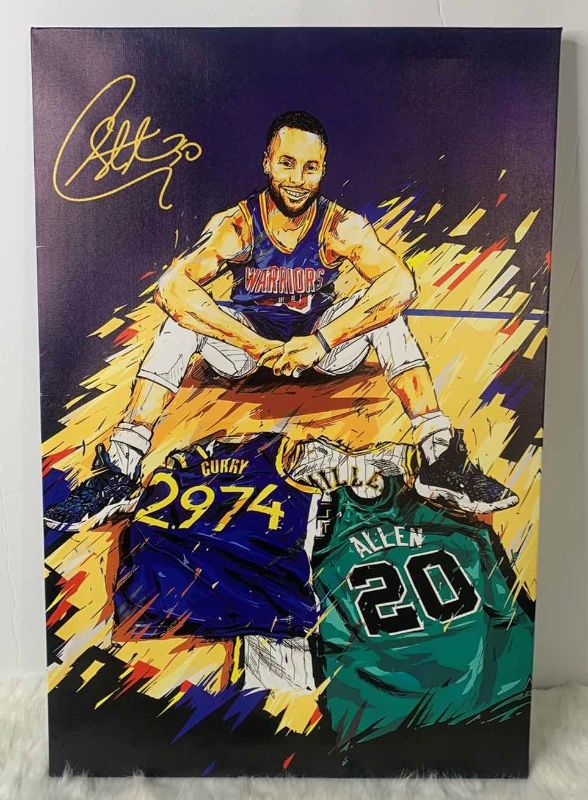 Photo 1 of ARTWORK, STRETCHED CANVAS, STEPHEN CURRY, WARRIORS 16” x 24”