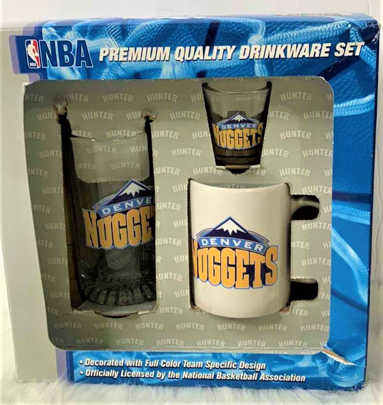 Photo 1 of NEW BOXED DENVER NUGGETS NBA DRINKWARE SET