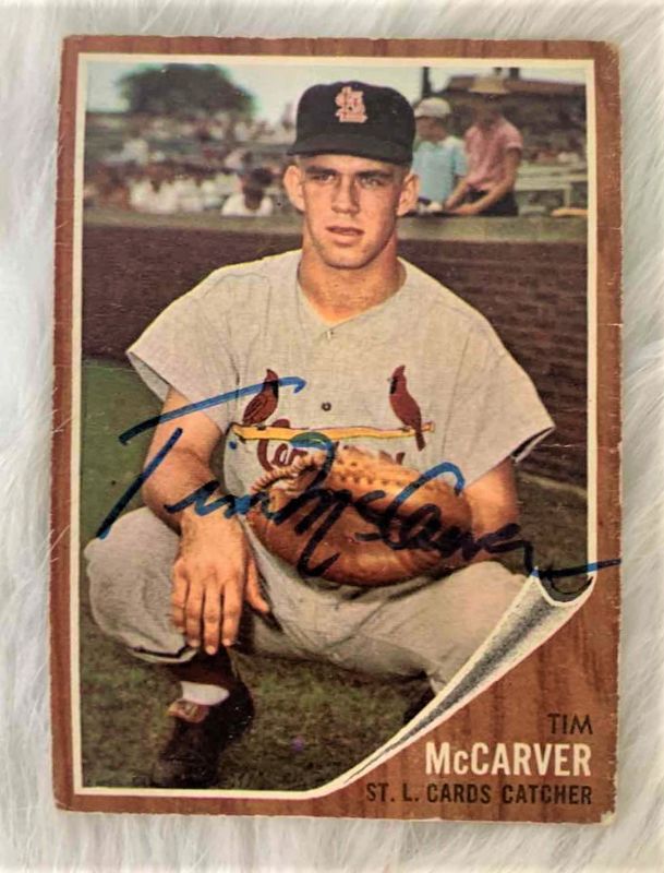 Photo 1 of COLLECTIBLE SIGNED TIM MC CARVER BASEBALL CARD