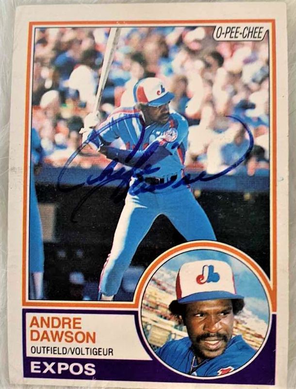 Photo 1 of COLLECTIBLE SIGNED ANDRE DAWSON BASEBALL CARD