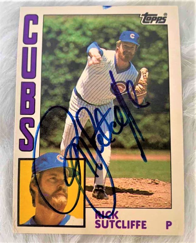 Photo 1 of COLLECTIBLE SIGNED RICK SUTCLIFFE BASEBALL CARD