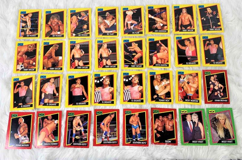 Photo 1 of 32- VINTAGE 1991 WCW WRESTLING CARDS