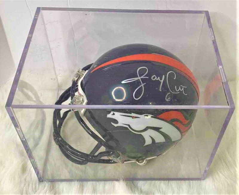 Photo 1 of SIGNED JAY CUTLER DENVER BRONCOS MINI HELMET