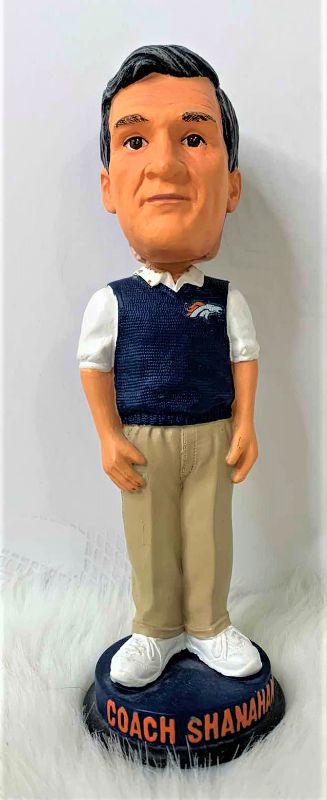 Photo 1 of NUMBERED COLLECTIBLE, LEGENDS OF THE FIELD COACH SHANAHAN DENVER BRONCOS BOBBLE HEAD