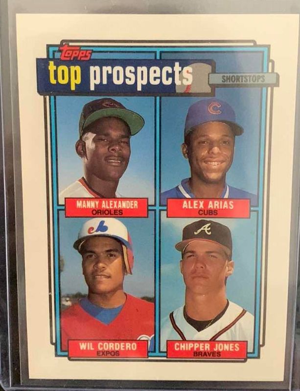 Photo 1 of 1992 TOPPS TOP PROSPECTS SHORTSTOPS CHIPPER JONES ROOKIE