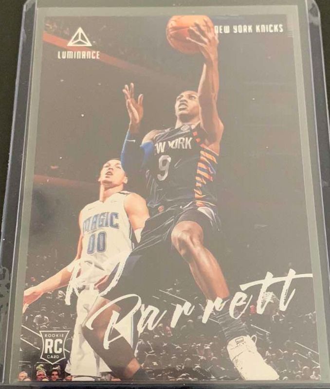 Photo 1 of 2019 PANINI LUMINANCE RJ BARRETT KNICKS ROOKIE CARD