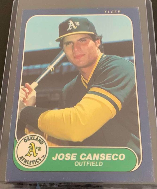 Photo 1 of 1986 FLEER JOSE CANSECO ROOKIE CARD U-20