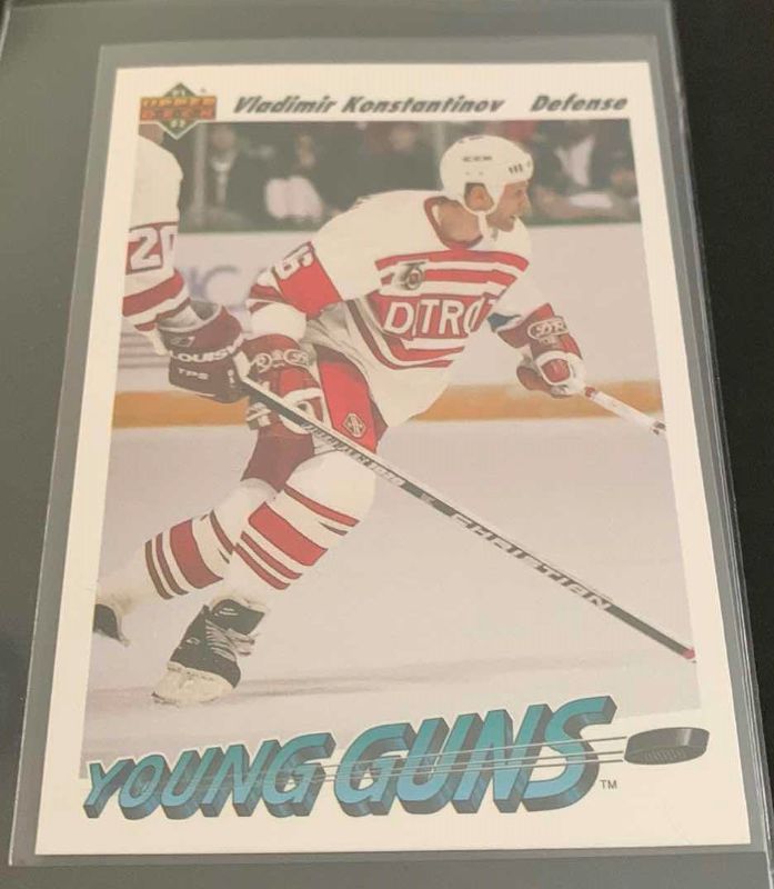 Photo 1 of 1992 UPPER DECK VLADIMIR KONSTANTINOV ROOKIE RED WINGS CARD