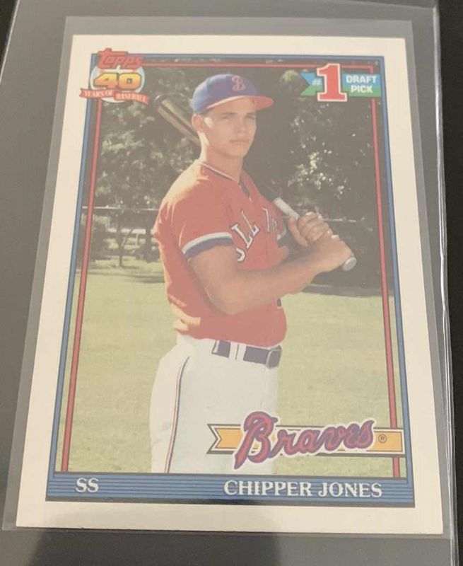 Photo 1 of 1991 TOPPS CHIPPER JONES ROOKIE CARD 333