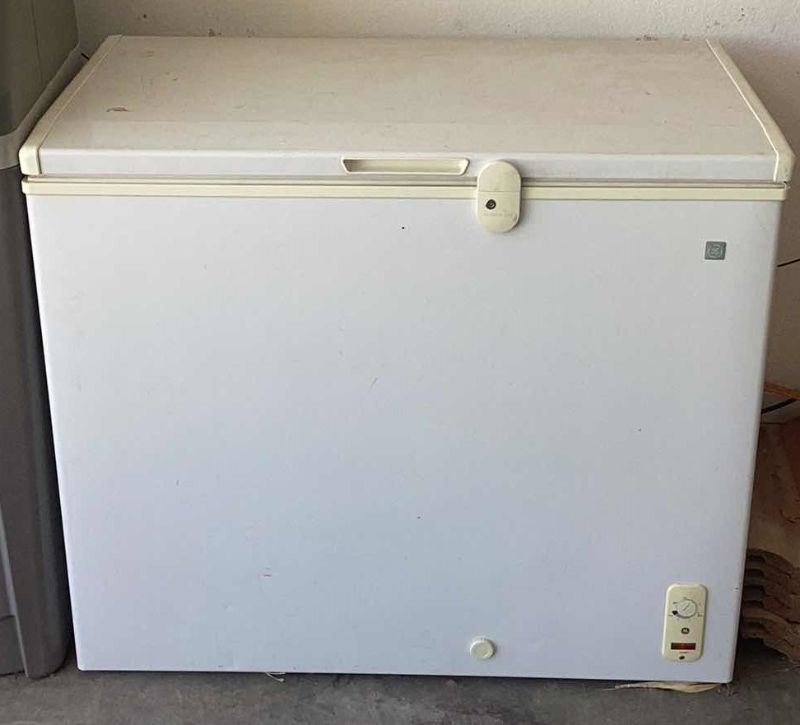Photo 1 of GENERAL ELECTRIC STAND UP FREEZER 38” X 21” H 32”. FOOD NOT INCLUDED