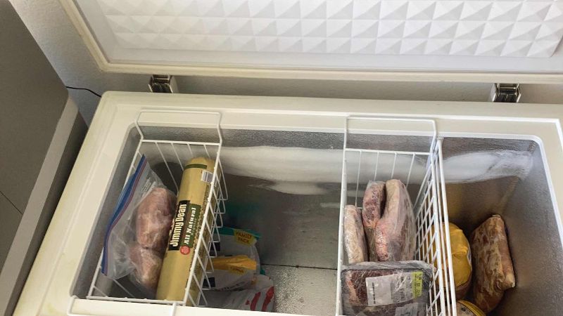 Photo 1 of GENERAL ELECTRIC STAND UP FREEZER 38” X 21” H 32”. FOOD NOT INCLUDED