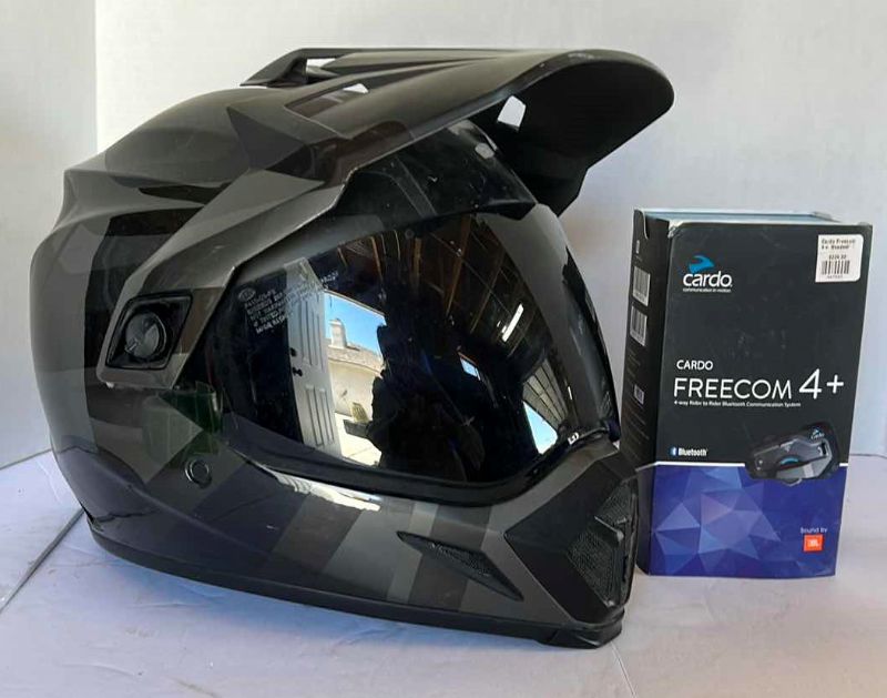 Photo 1 of XL MOTORCYCLE HELMET w NEW CARDO FREECOM BLUETOOTH (RETAIL CARDO $224)