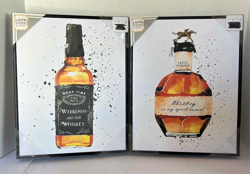 Photo 1 of TWO NEW STRETCHED CANVAS BRANDY WHISKEY 11” x 14”ARTWORK