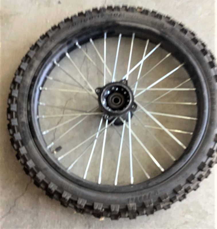 Photo 1 of TOUGH GEAR 70/100-17 40M MOTORCYCLE TIRE AND RIM