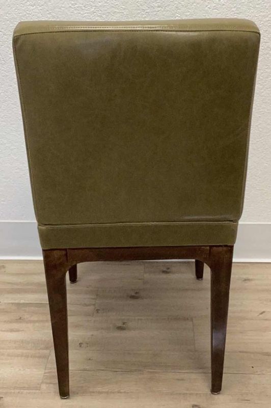 Photo 3 of OLIVE GREEN LEATHER ACCENT CHAIR