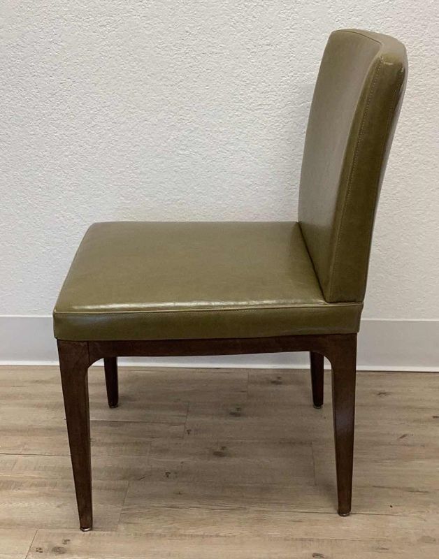 Photo 4 of OLIVE GREEN LEATHER ACCENT CHAIR