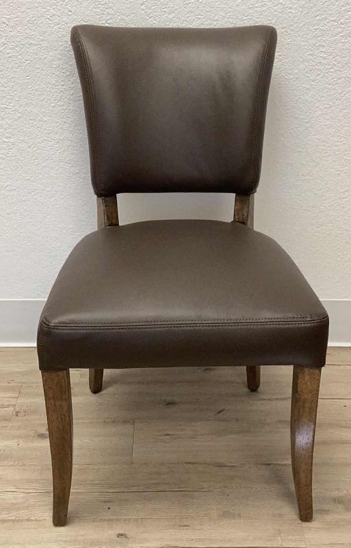Photo 1 of LEATHER DUKE DINING CHAIR WITH NAIL HEAD TRIM